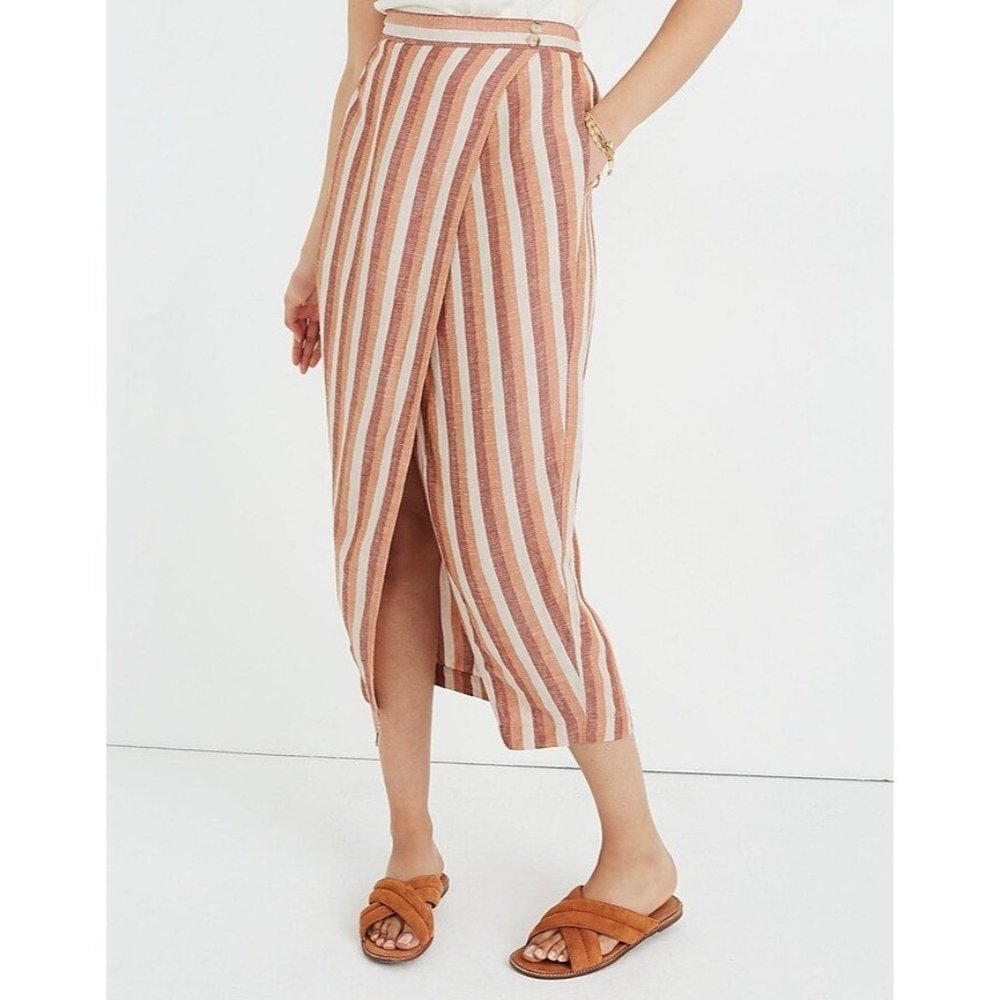 Madewell Womens Pull-On Wrap Midi Skirt LAST CHANCE BEFORE DONATION!